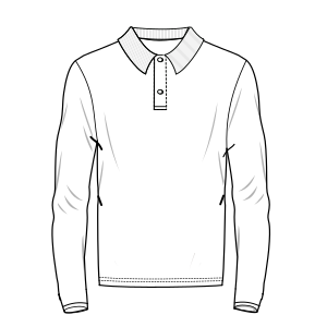 Fashion sewing patterns for MEN T-Shirts Long sleeve Polo 9115